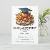 Invitation Fried Chicken Graduation Party Celebration (Debout devant)