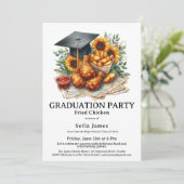 Invitation Fried Chicken Graduation Party Celebration (Debout devant)