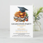Invitation Fried Chicken Graduation Party Celebration (Debout devant)