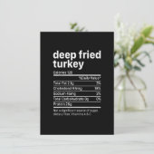 Invitation Fried Turkey Thanksgiving Nutrition ingredients Nu (Debout devant)