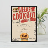 Invitation Friendgiving Halloween Automne Thanksgiving BBQ (Debout devant)