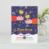 Invitation Friendmas Filles Nuit Boire Amis de Noël (Debout devant)