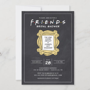 Invitation FRIENDS™ Celui avec la Baby-shower au tableau noir