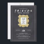 Invitation FRIENDS™ Celui avec la Fête des mariées Chalkboard<br><div class="desc">Célébrez vos noces à venir avec cette invitation à la douche nuptiale sur le thème des AMIS™. Doté d'un design en damier inspiré de l'iconique émission de télévision, cet invitation personnalisable vous permet d'ajouter tous les détails de votre douche. Parfait pour les fans de la série, il ajoute une touche...</div>