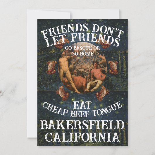 Invitation Friend's don't let Friends Eat Cheap Beef Tongue (Devant)