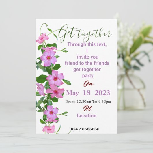 Invitation Friends get together (Debout devant)