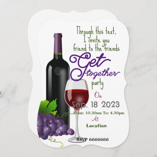 Invitation Friends get together (Devant / Derrière)