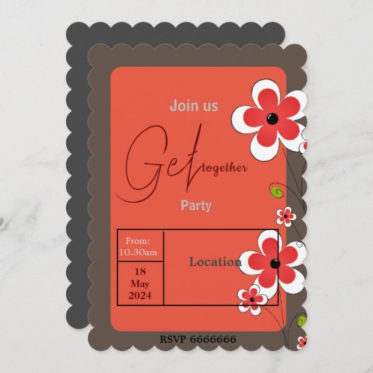 Invitation Friends get together (Devant / Derrière)