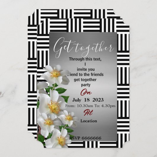 Invitation Friends get together (Devant / Derrière)