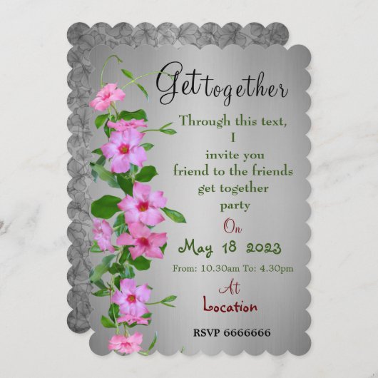 Invitation Friends get together (Devant / Derrière)