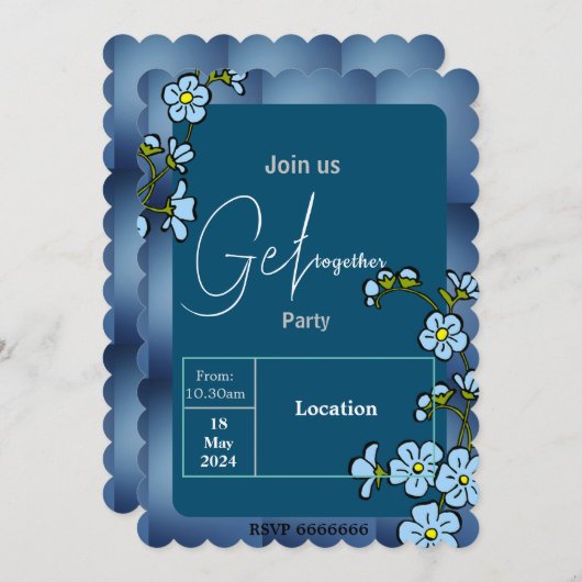 Invitation Friends get together (Devant / Derrière)