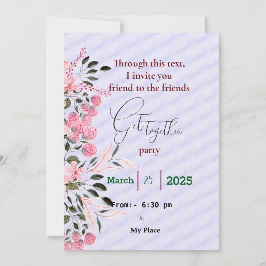 Invitation Friends get together (Devant)