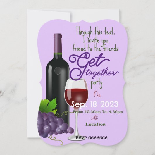 Invitation Friends get together (Devant)