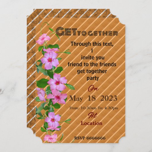 Invitation Friends get together (Devant / Derrière)