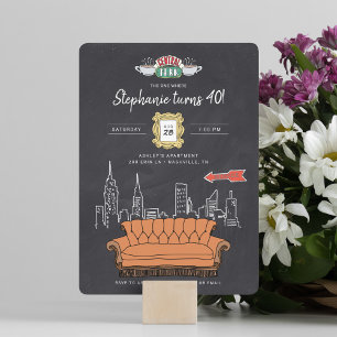 Invitation FRIENDS™ Tableau de Central Perk pour Anniversai