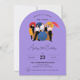 Invitation Friends TV Show Theme Personnalisable Anniversaire