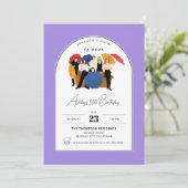 Invitation Friends TV Show Theme Personnalisable Anniversaire (Debout devant)