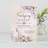 Invitation Friendsgivig Thanksgiving automne feuillage citrou (Debout devant)