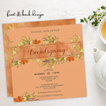 Friendsgiving  Aquarelle Feuilles de l'automne rus