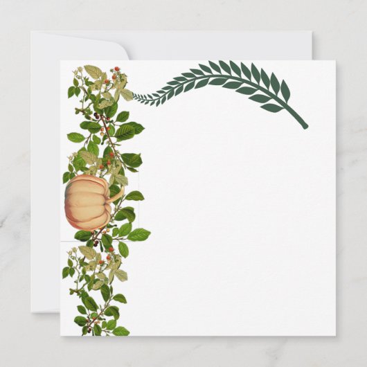 Invitation Friendsgiving Automne Automne Vert Feuilles Inv Ci (Dos)