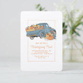 Invitation Friendsgiving camion citrouille (Debout devant)