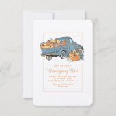 Invitation Friendsgiving camion citrouille (Devant)