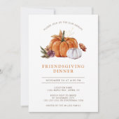 Invitation Friendsgiving de citrouille (Devant)