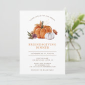 Invitation Friendsgiving de citrouille (Debout devant)