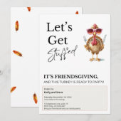 Invitation Friendsgiving drôle  (Devant / Derrière)