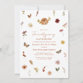 Invitation Friendsgiving Fleur de Citrouille d'Aut (Devant)