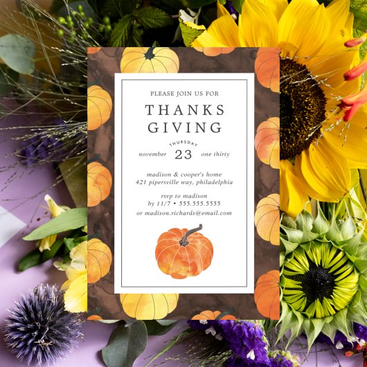 Invitation Friendsgiving joyeux | Rendez grâce