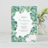 Invitation Friendsgiving Légumes verts tropicaux c (Debout devant)