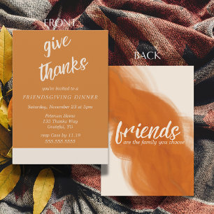 Invitation Friendsgiving Minimaliste Remerciez Ter