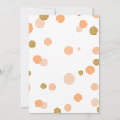 Invitation Friendsgiving Points Orange Et Or Moderne (Dos)