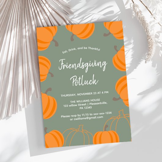 Invitation Friendsgiving Potluck