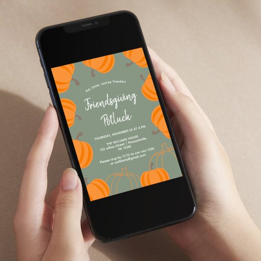 Invitation Friendsgiving Potluck