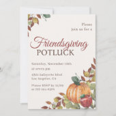 Invitation Friendsgiving Potluck aquarelle Citroui (Devant)