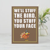 Invitation Friendsgiving Stuff Your Face (MARron) (Debout devant)