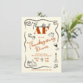 Invitation Friendsgiving Thanksgiving Thanksgiving AF tirée à (Debout devant)
