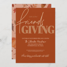 Invitation Friendsgiving Vibrations d'Automne