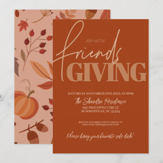 Invitation Friendsgiving Vibrations d'Automne