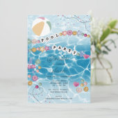 Invitation Friendship Bracelet fille baignade bain Anniversai (Debout devant)
