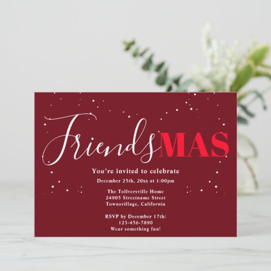 Invitation Friendsmas Noël Bourgogne (Debout devant)