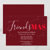 Invitation Friendsmas Noël Bourgogne (Devant / Derrière)