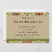 Invitation Frieze Bordure Art Nouveau Floral (Dos)