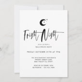 Invitation Fright Night Black Moon, Mini Halloween Party (Devant)