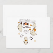 Invitation Frightfully Fun Ghosts – Dessin animé mignon pour  (Devant / Derrière)