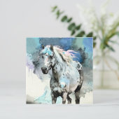 Invitation Frisky Appaloosa Mare Watercolour (Debout devant)