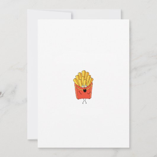 Invitation Frites, chips, frites chaudes sur le thème (Devant)