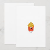 Invitation Frites, chips, frites chaudes sur le thème (Devant / Derrière)